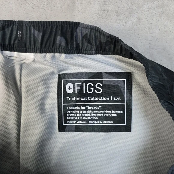 Womens FIGS Yola FREEx Lined Skinny Scrub Pants Bonsai Camo sz Lg - Picture 6 of 12